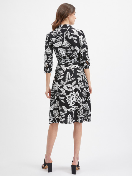 Orsay Schwarzes Damen-Blumenkleid ORSAY