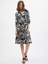 Orsay Schwarzes Damen-Blumenkleid ORSAY