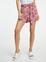 Orsay Cremefarbene und rosa gemusterte Damenshorts ORSAY