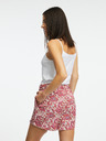 Orsay Cremefarbene und rosa gemusterte Damenshorts ORSAY