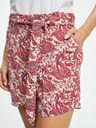Orsay Cremefarbene und rosa gemusterte Damenshorts ORSAY