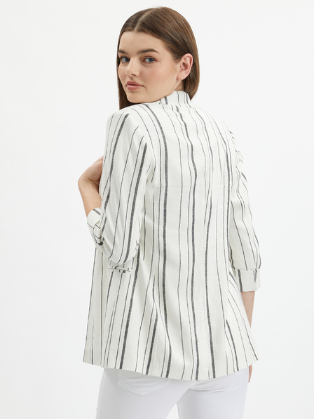 Orsay Weißes gestreiftes Leinenblazer für Damen von ORSAY