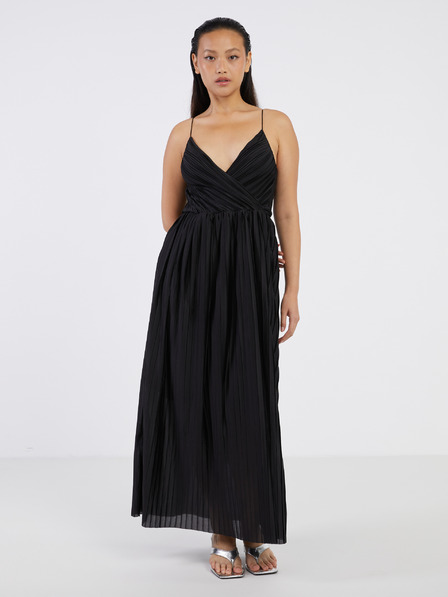ONLY Schwarzes plissiertes Damen-Maxikleid ONLY Elema