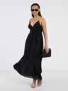 ONLY Schwarzes plissiertes Damen-Maxikleid ONLY Elema