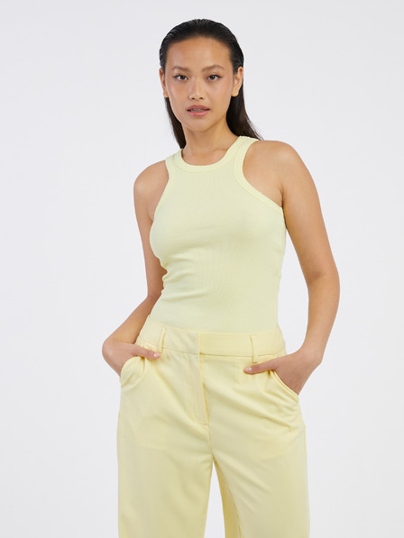 Noisy May Hellgelbes Damen-Basic-Tank-Top Noisy May