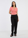 Noisy May Korallfarbenes Damen-Basic-Shirt Noisy May Maya