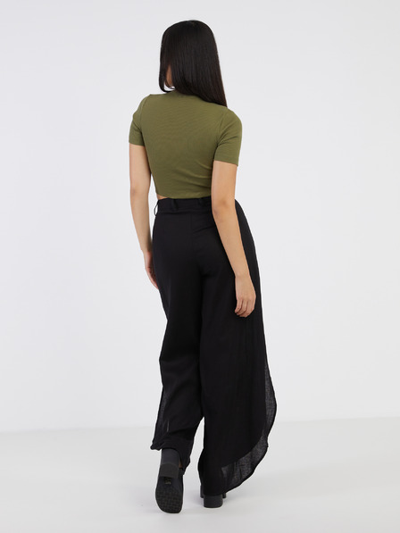 AWARE by VERO MODA Schwarze Damenhose aus Leinenmischung AWARE von VERO MODA Fia