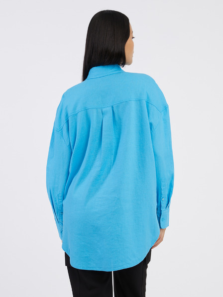 ONLY Blaues Damen-Leinenhemd ONLY Corina