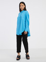 ONLY Blaues Damen-Leinenhemd ONLY Corina