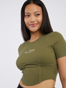 ONLY Khakifarbenes Damen-Crop-Top ONLY Lola