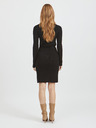 Vila Schwarzes geripptes Pulloverkleid für Frauen VILA Ril