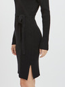 Vila Schwarzes geripptes Pulloverkleid für Frauen VILA Ril