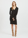 Vila Schwarzes geripptes Pulloverkleid für Frauen VILA Ril