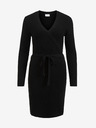 Vila Schwarzes geripptes Pulloverkleid für Frauen VILA Ril
