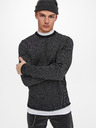 ONLY & SONS Dunkelblauer gerippter Pullover ONLY & SONS Niguel