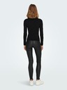 Jacqueline de Yong Schwarzer gerippter Damenpullover JDY Magda