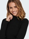 Jacqueline de Yong Schwarzer gerippter Damenpullover JDY Magda
