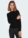 Jacqueline de Yong Schwarzer gerippter Damenpullover JDY Magda