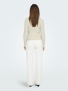 Jacqueline de Yong Cremefarbener gerippter Damenpullover JDY Magda