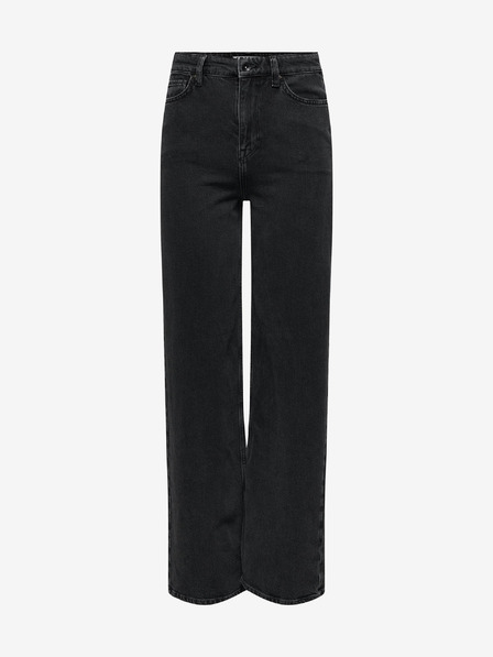 Jacqueline de Yong Schwarze Damenjeans mit weitem Bein JDY Kaja