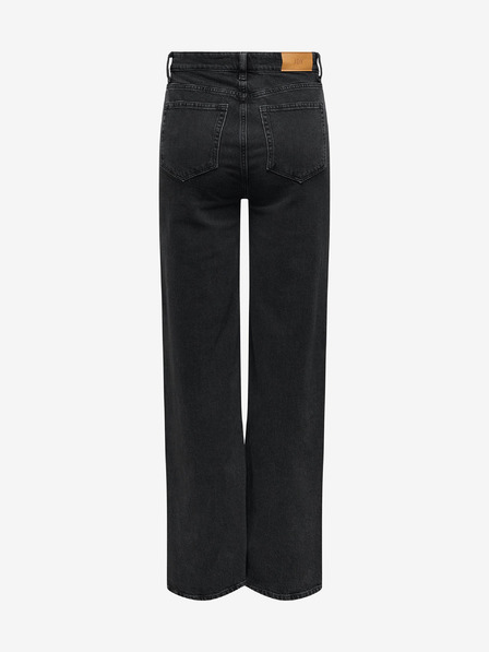 Jacqueline de Yong Schwarze Damenjeans mit weitem Bein JDY Kaja