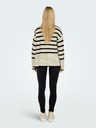 ONLY Schwarz-beige gestreifter Damenpullover ONLY Sia