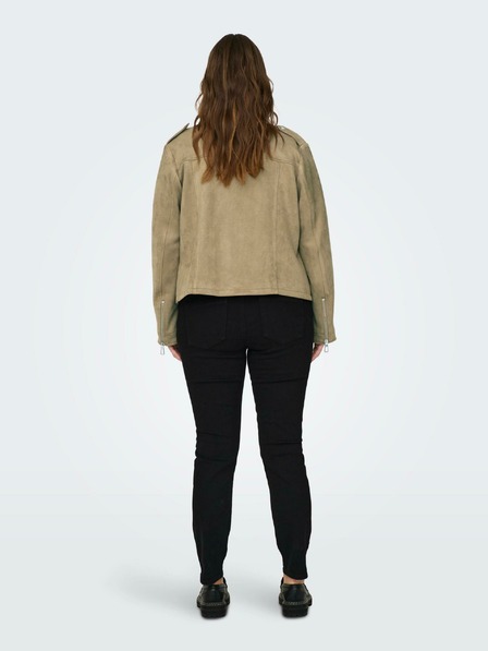 ONLY CARMAKOMA Hellbraune Damen-Wildlederjacke ONLY CARMAKOMA Scootie
