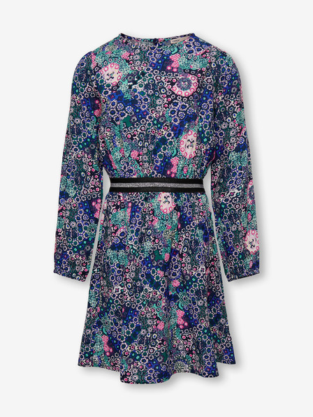 ONLY ONLY Gitta dunkelblaues Mädchen-Blumenkleid