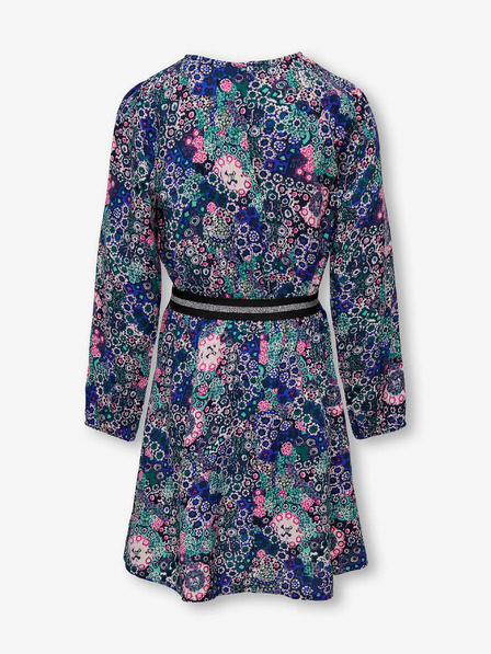 ONLY ONLY Gitta dunkelblaues Mädchen-Blumenkleid