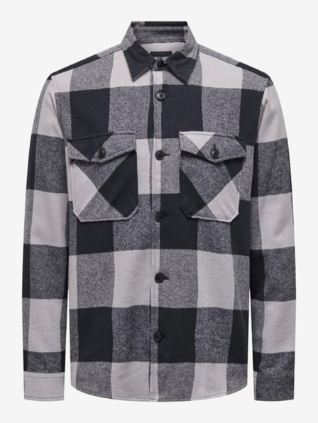 ONLY & SONS ONLY & SONS Milo blau/grau kariertes Flanellhemd für Herren