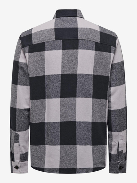 ONLY & SONS ONLY & SONS Milo blau/grau kariertes Flanellhemd für Herren