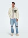 ONLY & SONS Cremefarbene Herren-Kunstpelzjacke ONLY & SONS Dallas