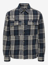 ONLY & SONS Beige-blaues Herren ONLY & SONS Scott Flanellhemd mit Karomuster