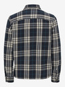 ONLY & SONS Beige-blaues Herren ONLY & SONS Scott Flanellhemd mit Karomuster
