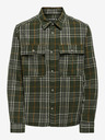 ONLY & SONS Beigefarbenes und grünes ONLY & SONS Scott Flanellhemd für Herren, kariert
