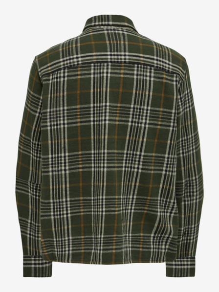 ONLY & SONS Beigefarbenes und grünes ONLY & SONS Scott Flanellhemd für Herren, kariert