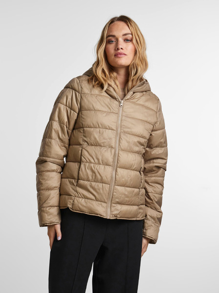 Pieces Beigefarbene Pieces Birdie Steppjacke für Mädchen