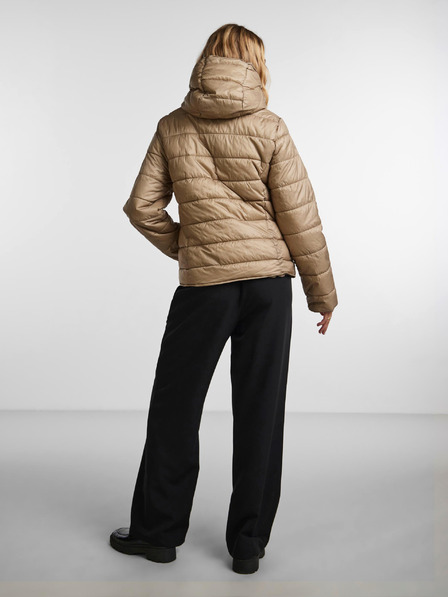 Pieces Beigefarbene Pieces Birdie Steppjacke für Mädchen