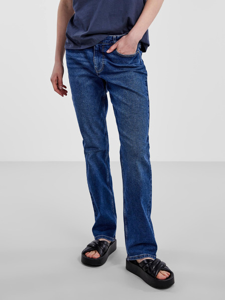 Pieces Blaue Straight Fit Damenjeans Pieces Kesia