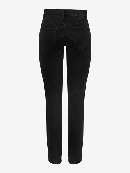 Pieces Schwarze Straight Fit Jeans für Damen Pieces Kesia