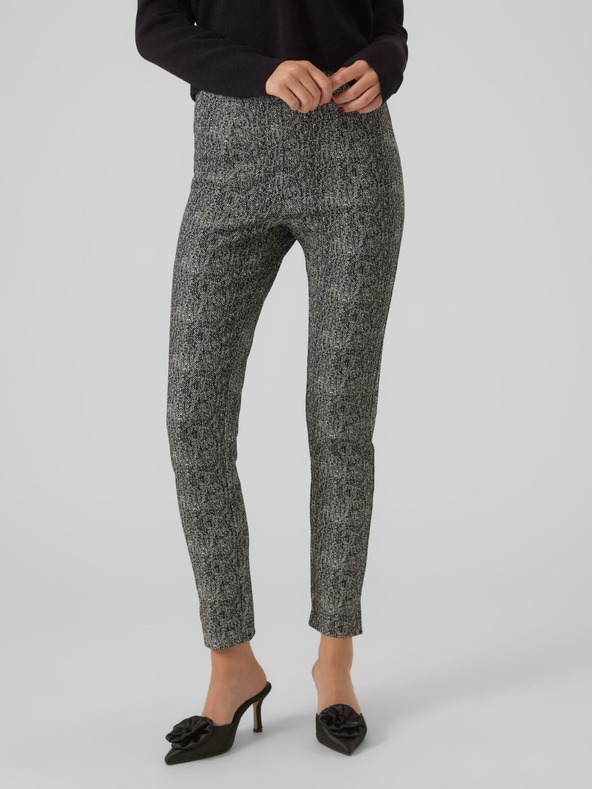 AWARE by VERO MODA Grau Gemusterte Damenhose AWARE by VERO MODA Gracelynn