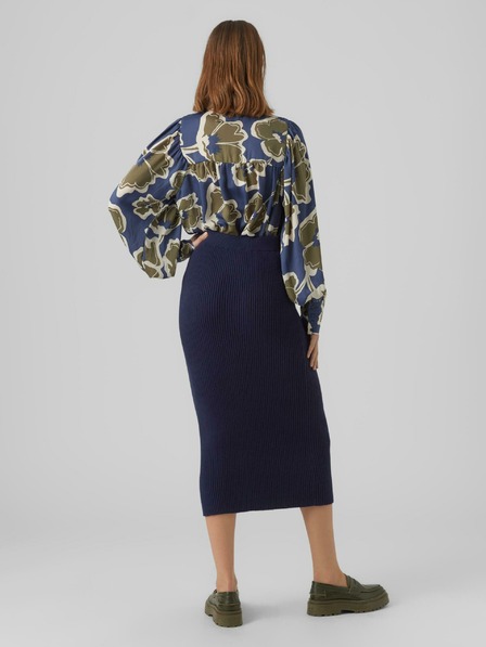 AWARE by VERO MODA Grün und blau geblümte Damenbluse AWARE by VERO MODA Grayce