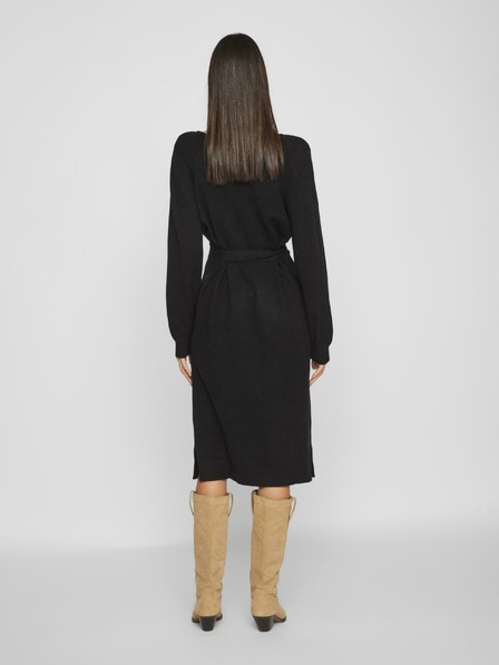 Vila Schwarzes Damen-Pulloverkleid VILA Ril