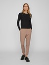 Vila Schwarzer Damen-Rippstrickpullover VILA Comfy