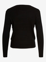 Vila Schwarzer Damen-Rippstrickpullover VILA Comfy