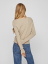 Vila Beige Damen-Rippenstrickjacke VILA Comfy