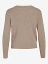 Vila Beige Damen-Rippenstrickjacke VILA Comfy