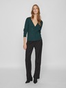 Vila Grüne Damen-Rippenstrickjacke VILA Comfy