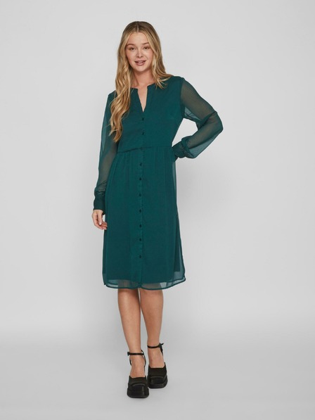 Vila Grünes Damen-Hemdkleid VILA Falia