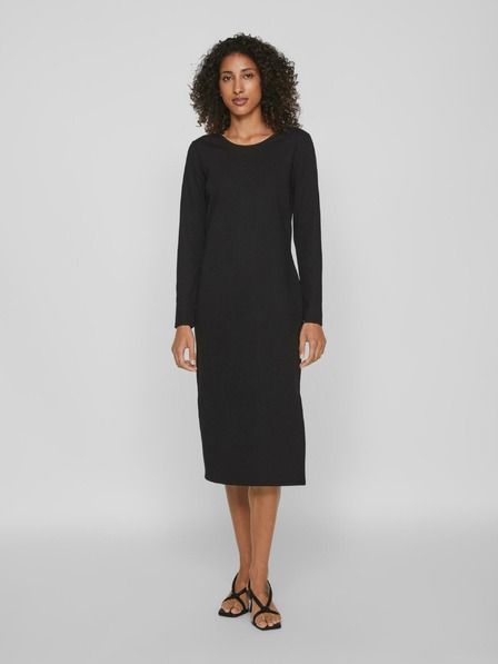 Vila Schwarzes Damen-Midikleid VILA Armerone